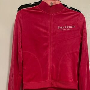 NWT! Juicy Couture Velour Vixen Pink Track Suit sweatsuit women’s size SMALL